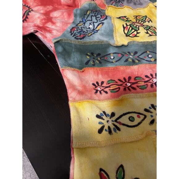 Rising International Womens Sweater Large Colorful Aztec Print Full Zip FLAW - Picture 6 of 8